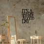 Wallity Its A Good Escultura de pared de metal negra